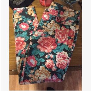 Floral jeans